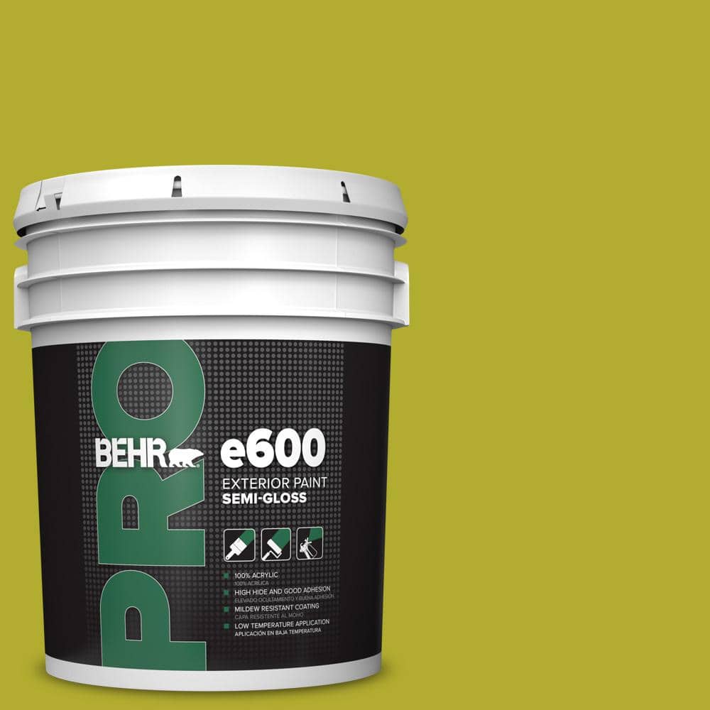 BEHR PRO 5 gal. #P340-6 Green Neon Semi-Gloss Exterior Paint