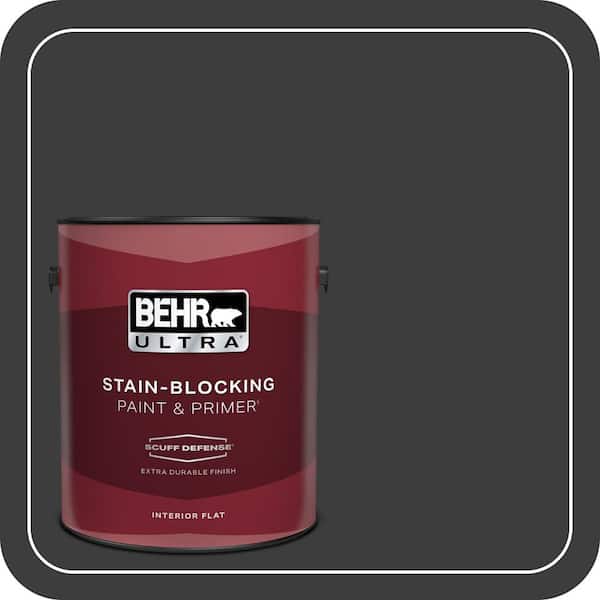 BEHR PREMIUM PLUS #PPF-59 Raven Black Enamel Interior/Exterior Paint & Primer Color Sample (4)