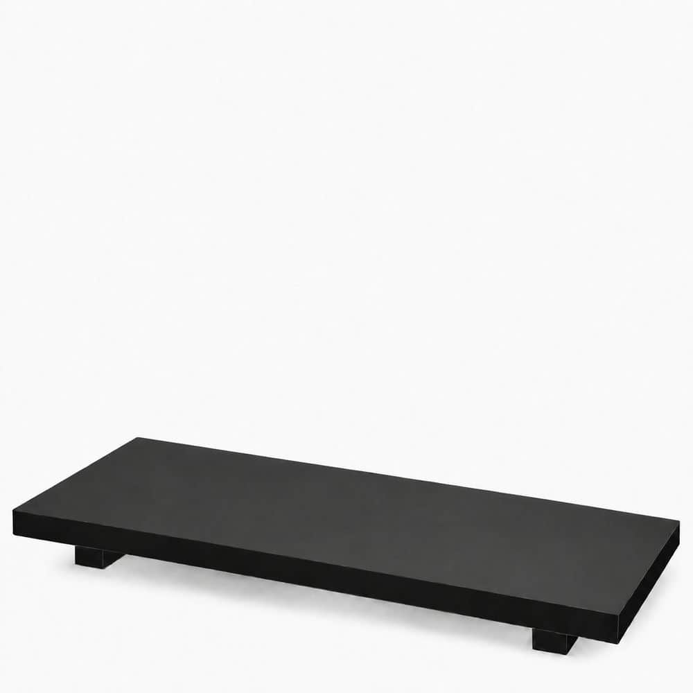 Unbranded 1-Pack Black Acrylic Soap Dish Pedestal Stand Riser Water-Resistant Tray for Bathroom and Kitchen Sink (1)