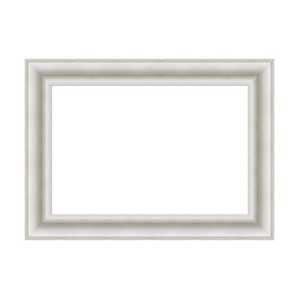 Amanti Art Mirror Makeover Parlor White 29.25 in. W x 21.25 in. H Bathroom Mirror Frame Border Kit-Fits a 28 x 20 mirror (1)