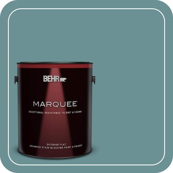 BEHR MARQUEE 1 gal. #T15-16 Blue Clay Flat Exterior Paint & Primer (2)