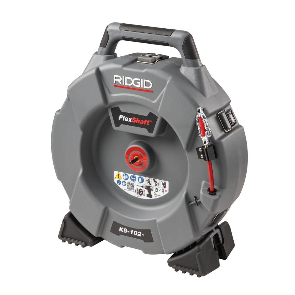 RIDGID K9-102+ FlexShaft Wall-to-Wall Professional Drain Cleaning Machine 1/4 in. x 50ft. Designed for 1 1/4 in. - 2 in. Pipes (1)