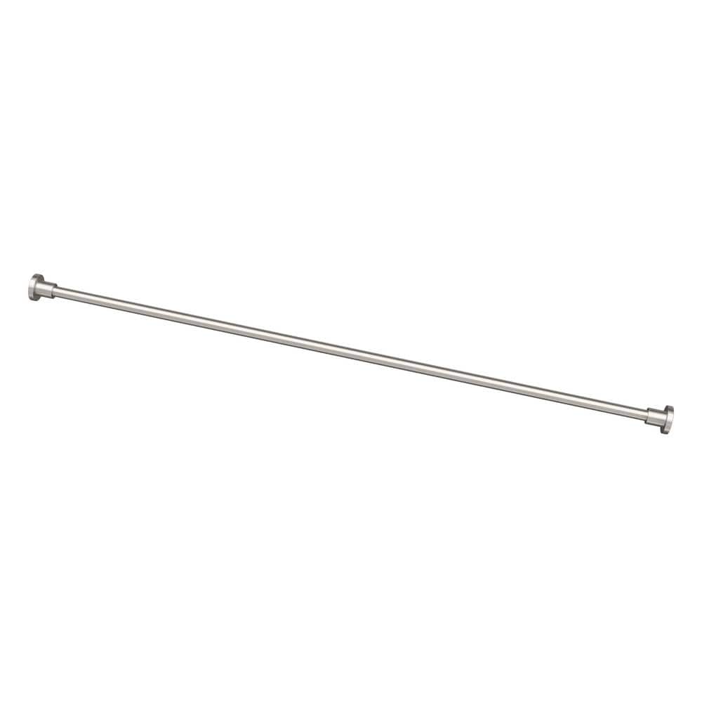 Gatco Modern Minimalist 60 in. Straight Shower Rod Set in Satin Nickel (3)