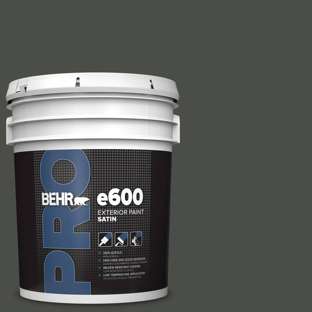 BEHR PRO 5 gal. #710F-7 Black Swan Satin Exterior Paint