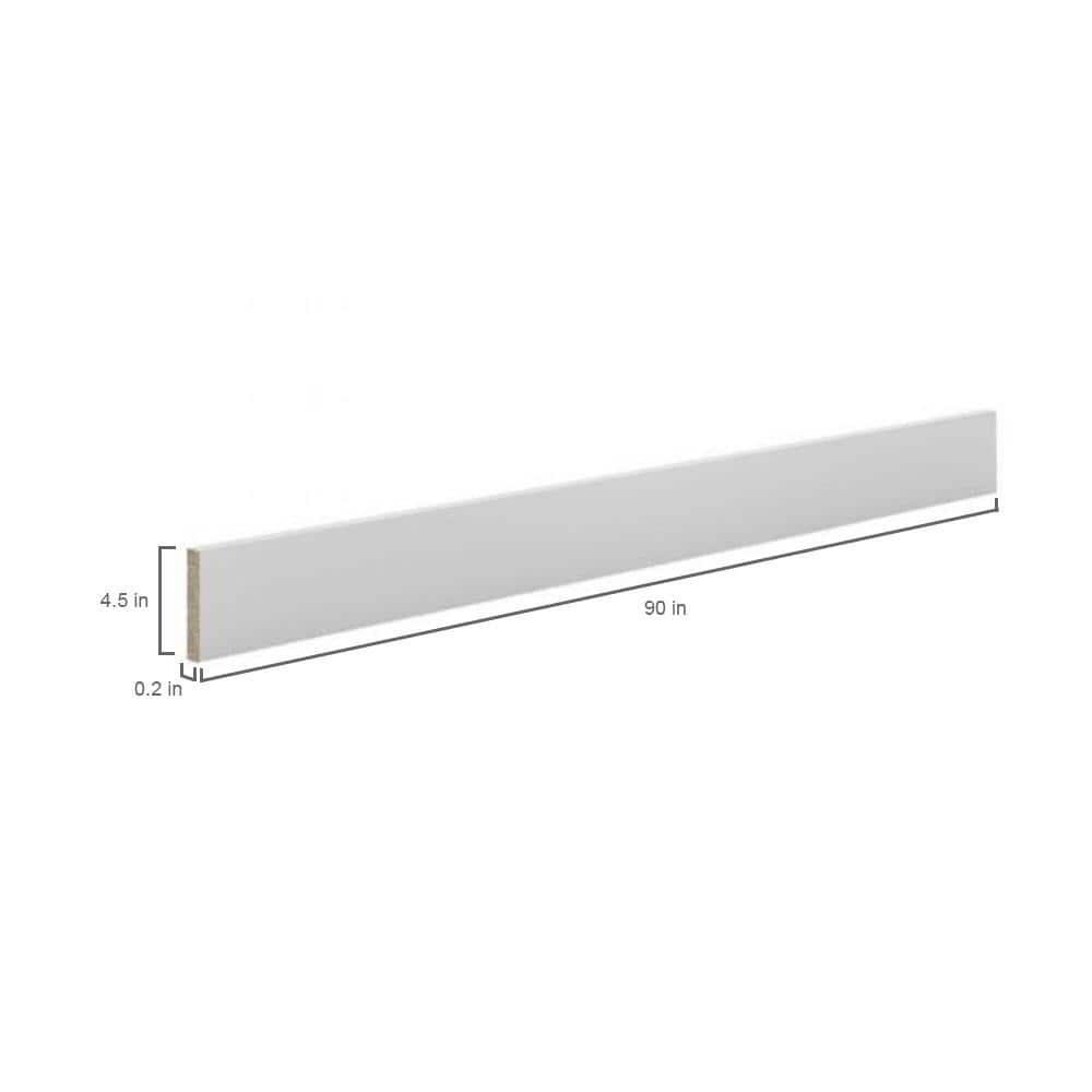 Hampton Bay Avondale/Leyton 90 in. W x 4.5 in. H Toe Kick in Alpine White (4)