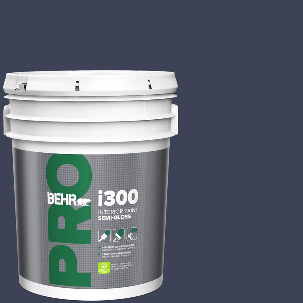BEHR PRO 5 gal. #HDC-CL-26A Indigo Ink Semi-Gloss Interior Paint