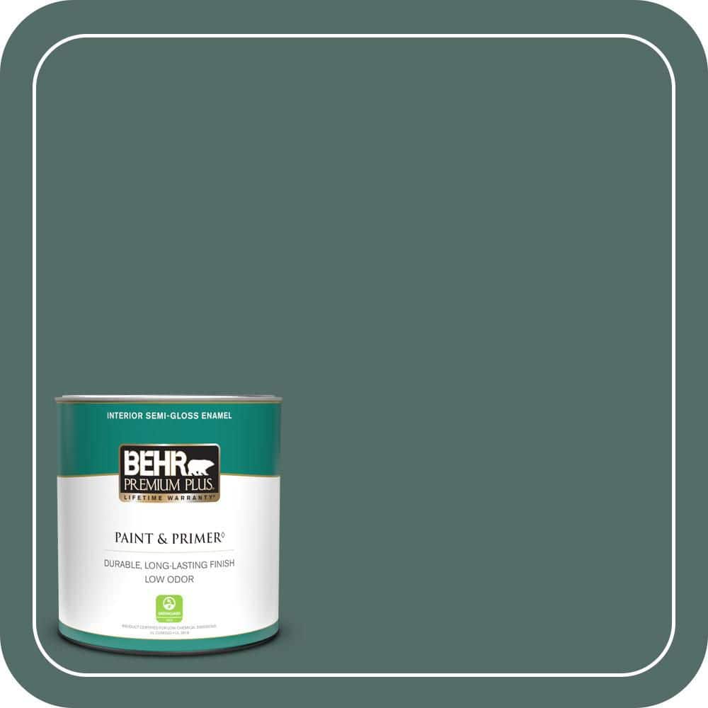 BEHR PREMIUM PLUS 1 qt. #MQ6-39 Chelsea Garden Semi-Gloss Enamel Low Odor Interior Paint & Primer