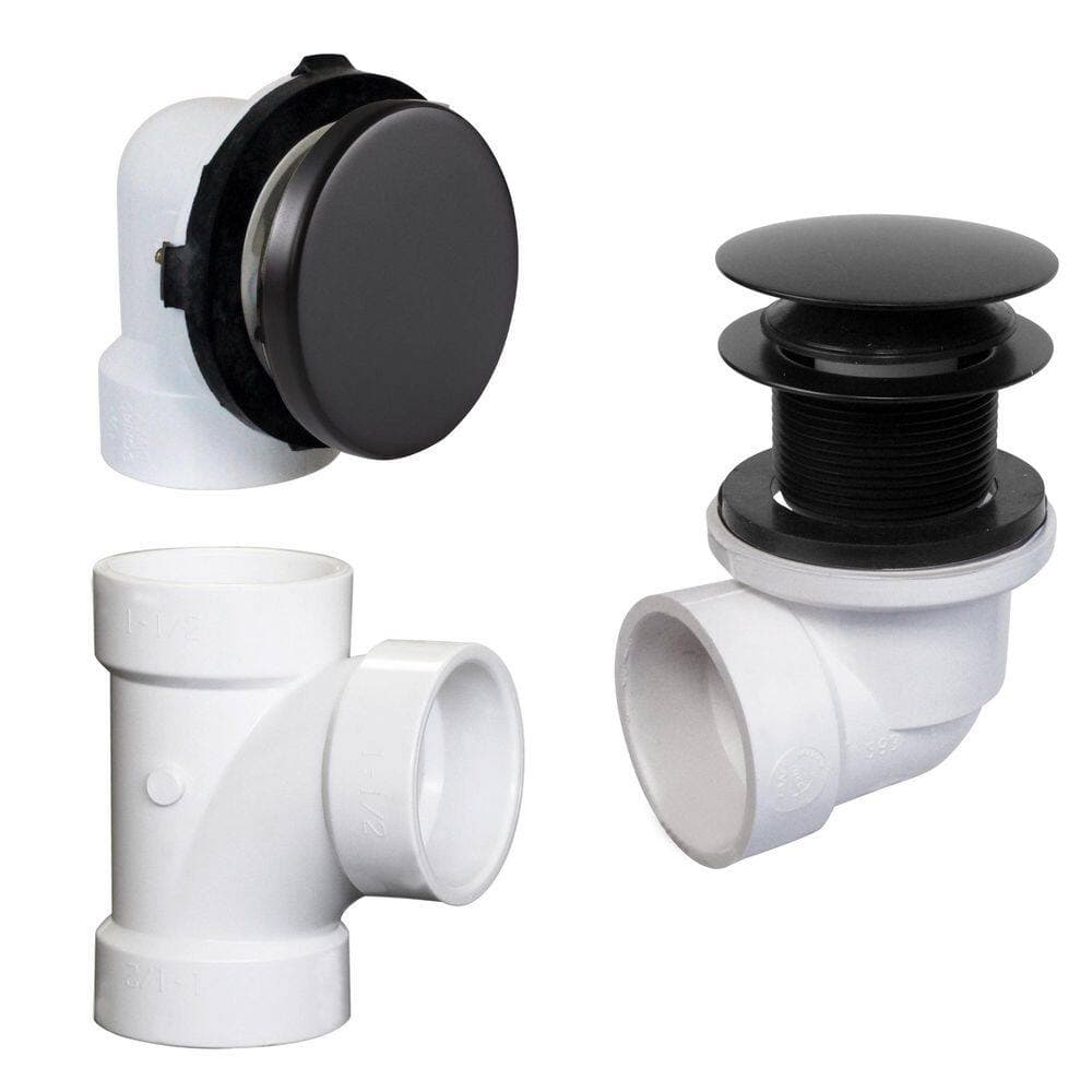 Westbrass Sch. 40 PVC Plumbers Pack with Tip-Toe Bath Drain (1)