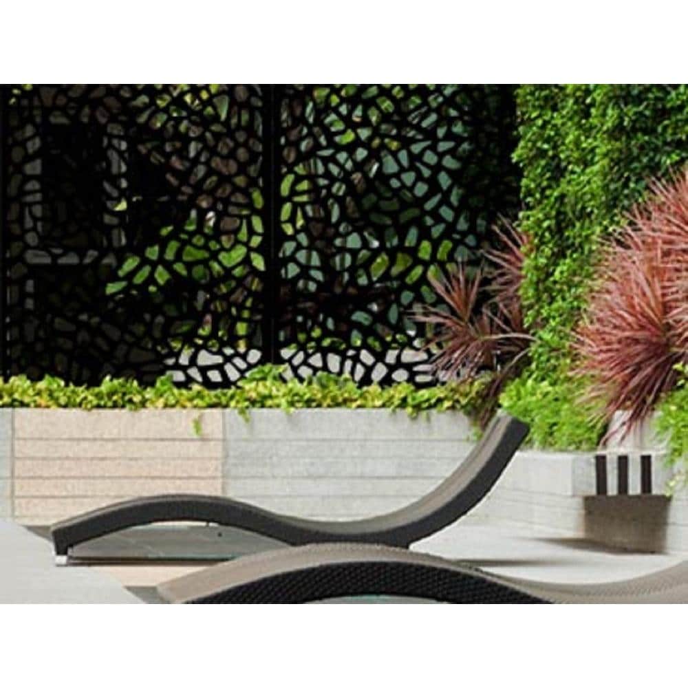 Matrix 0.3 in. x 71 in. x 2.95 ft. Riverbank Decorative Fence Panel Screen (2)