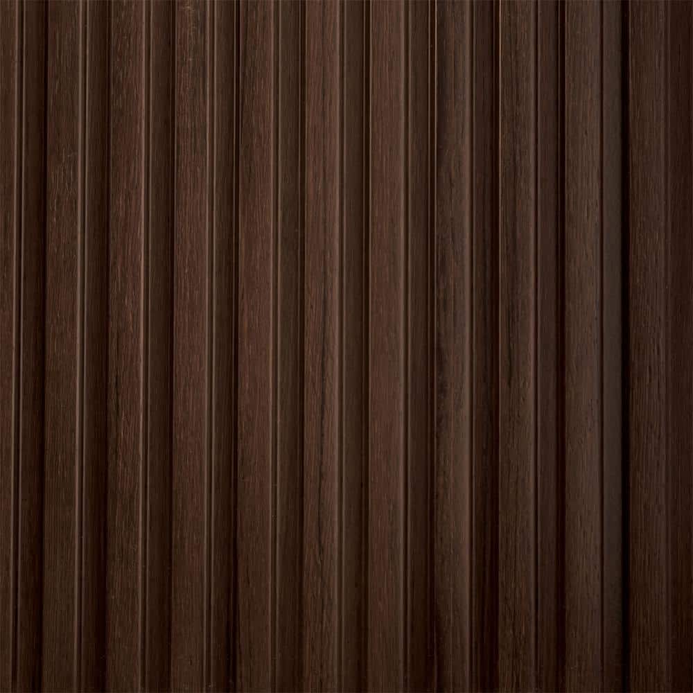 FROM PLAIN TO BEAUTIFUL IN HOURS Medium Slats 1/2 in. x 0.79 ft. x 7.88 ft. Teak Glue-Up Decorative Foam Wood Slat Walls (10-Pack)/62.25 sq. ft. (2)