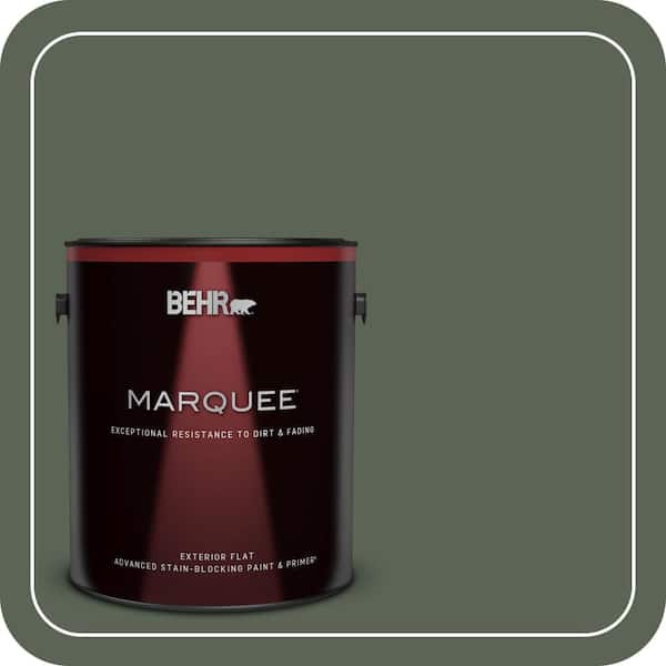 BEHR MARQUEE 1 gal. #T13-16 Pine Cone Pass Flat Exterior Paint & Primer (2)