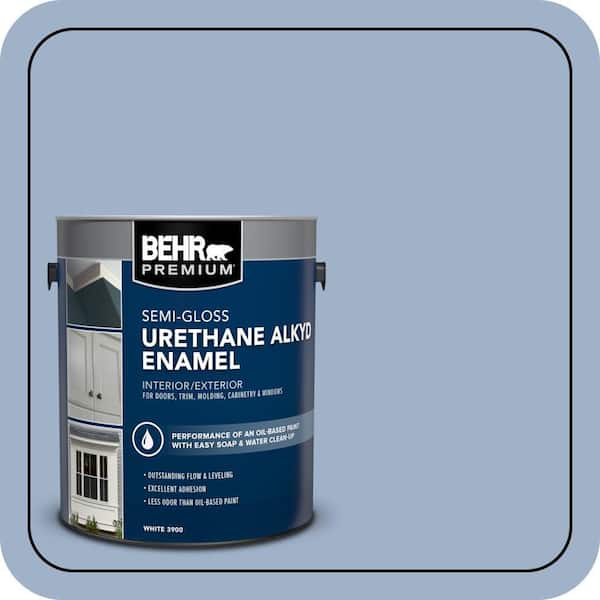 BEHR PREMIUM 1 gal. #S530-3 Aerial View Urethane Alkyd Semi-Gloss Enamel Interior/Exterior Paint (2)
