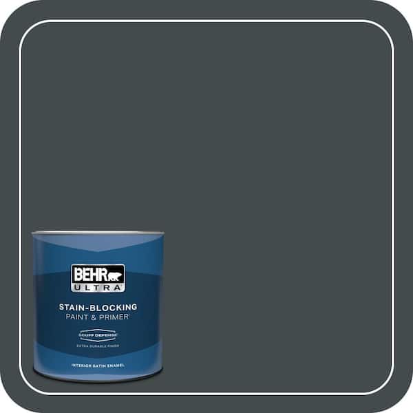 BEHR PREMIUM PLUS #730F-7 Black Sable Enamel Low Odor & Primer (4)