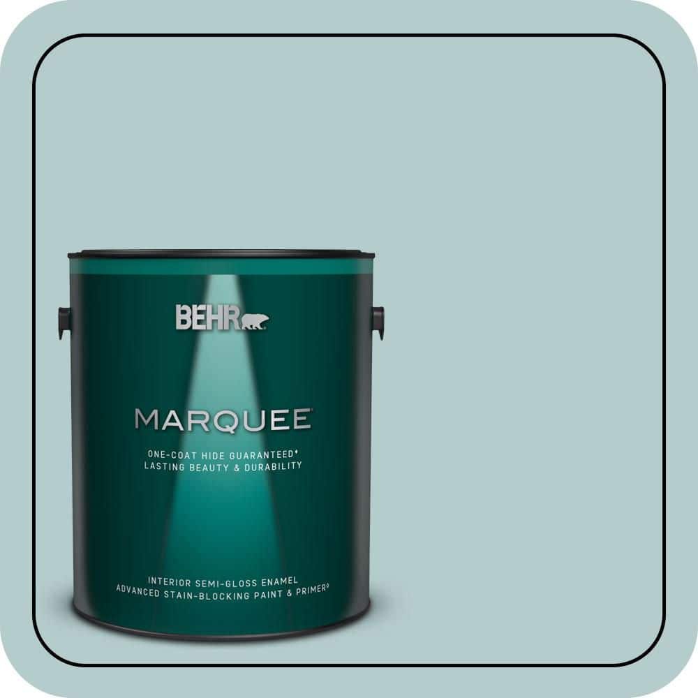 BEHR MARQUEE 1 gal. #PPU13-15 Clear Pond Semi-Gloss Enamel Interior Paint & Primer