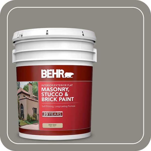 BEHR 5 gal. #BXC-55 Concrete Sidewalk Flat Interior/Exterior Masonry, Stucco and Brick Paint (2)