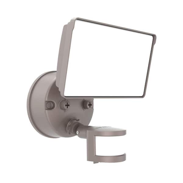 HALO 200-Watt Equivalent, 6000 Lumen, Integrated LED, Motion Sensing Large Flood Light, Bronze