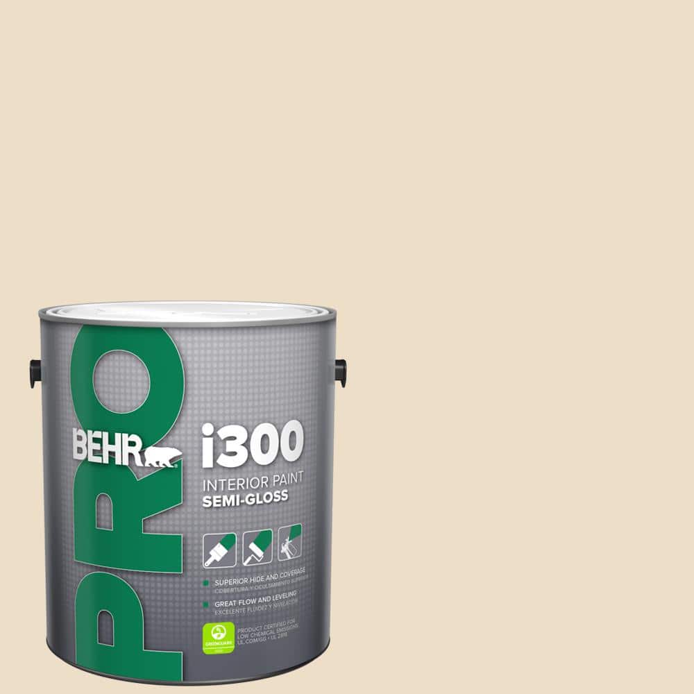 BEHR PRO 1 gal. #710C-2 Raffia Cream Semi-Gloss Interior Paint