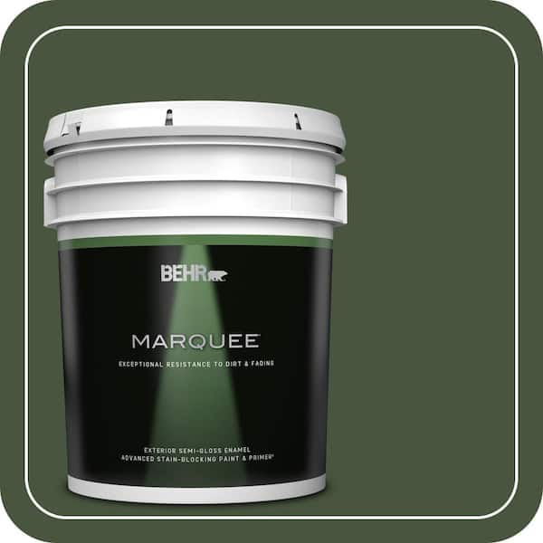 BEHR MARQUEE 5 gal. #MQ6-49 Chard Semi-Gloss Enamel Exterior Paint & Primer (2)
