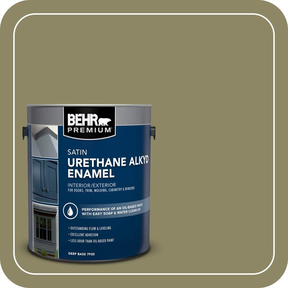 BEHR PREMIUM 1 gal. #PPU9-23 Oregano Spice Urethane Alkyd Satin Enamel Interior/Exterior Paint