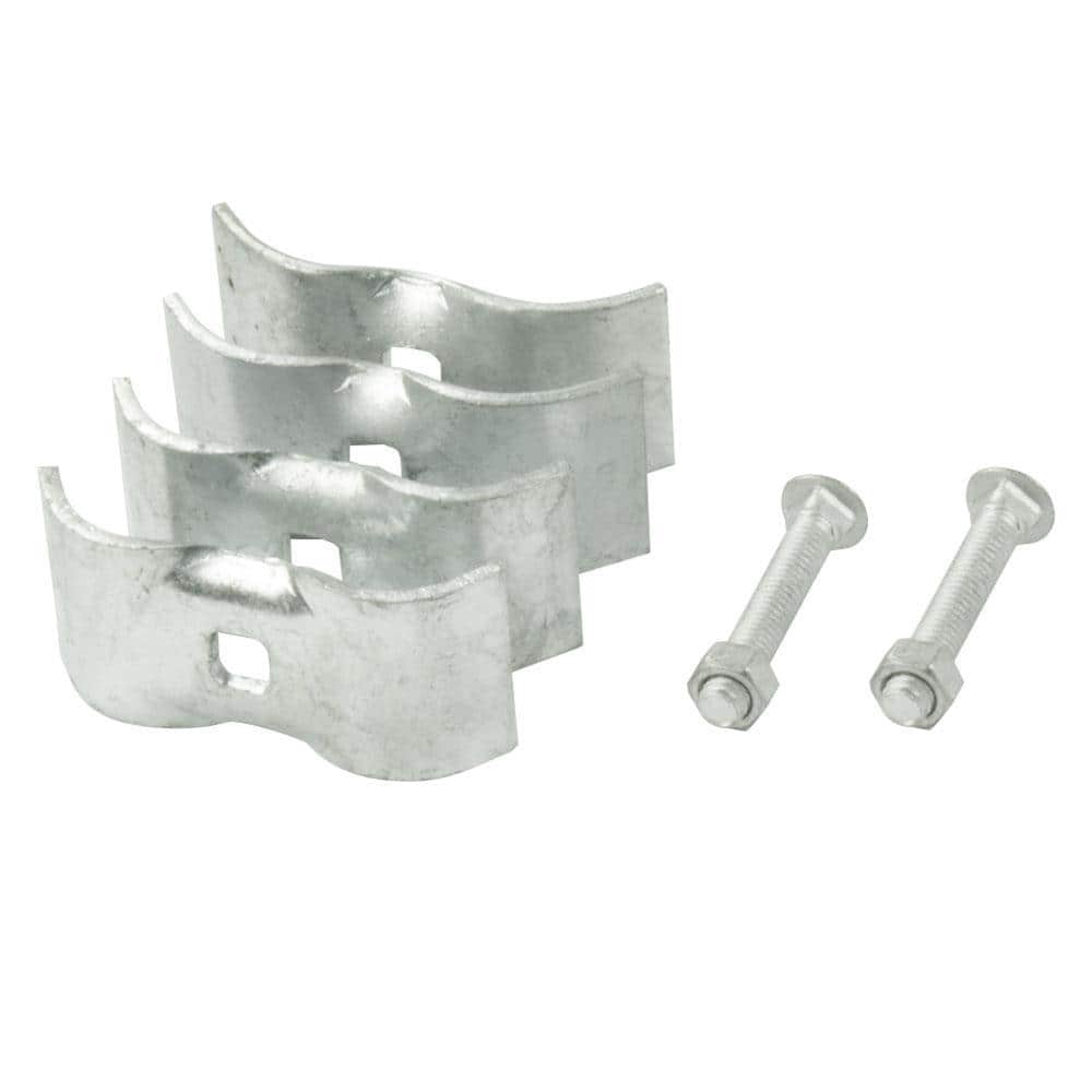 Everbilt 1-3/8 in. Galvanized Steel Chain Link Fence Panel Clamp with Nuts and Bolts (Sets of 2) (4)
