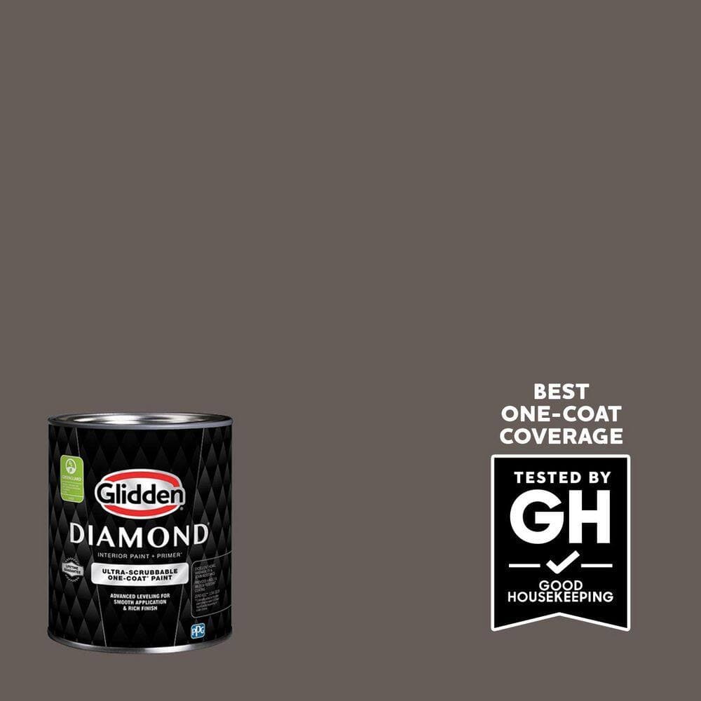 Glidden Diamond 1 qt. PPG1005-6 Oswego Tea Flat Interior Paint with Primer (1)