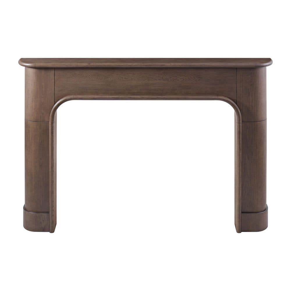 Modern Ember Willow Bend 80 in. x 54 in. Overall Dims Full Surround Fireplace Mantel 54 in. x 41 in. Interior Opening in Umber Stain (2)
