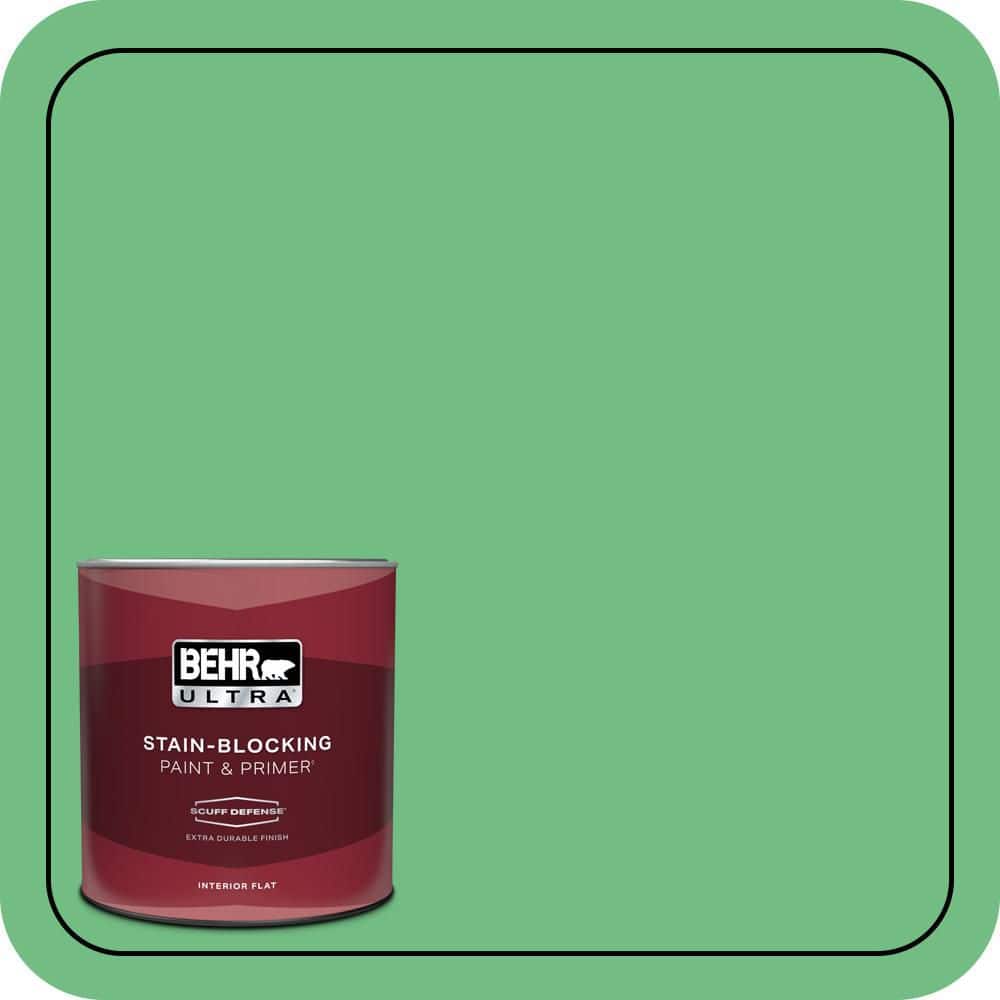 BEHR ULTRA 1 qt. #P400-5 Winter Shamrock Extra Durable Flat Interior Paint & Primer (1)