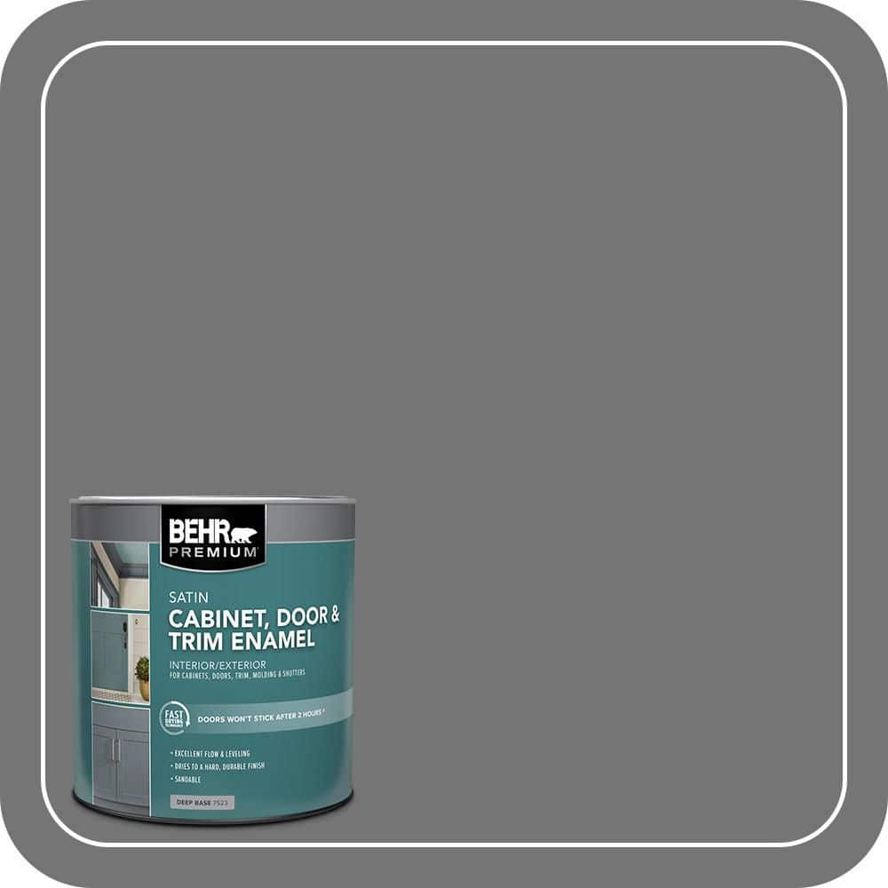 BEHR PREMIUM 1 qt. #N520-5 Iron Mountain Satin Enamel Interior/Exterior Cabinet, Door & Trim Paint