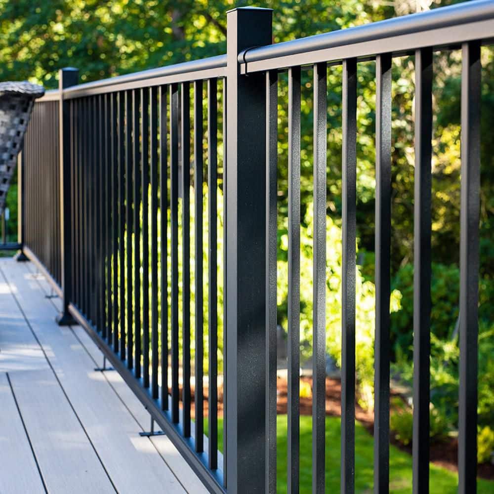 Fiberon 36 in x 96 in Haven View Countryside Serene Black PVC Railing Kit (2)