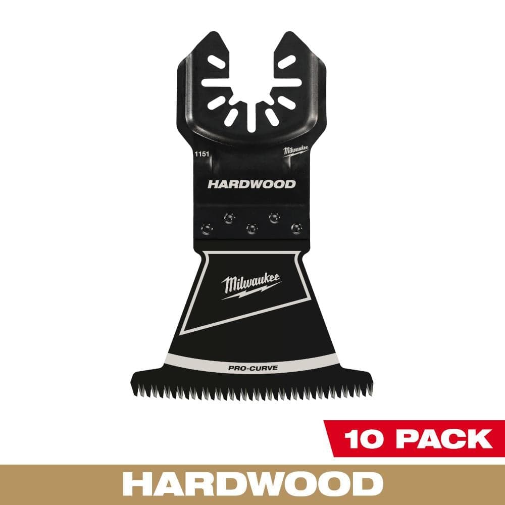Milwaukee 2-1/2 in. High Carbon Steel Universal Fit Japanese Teeth Hardwood Cutting Multi-Tool Oscillating Blade (10-Pack)