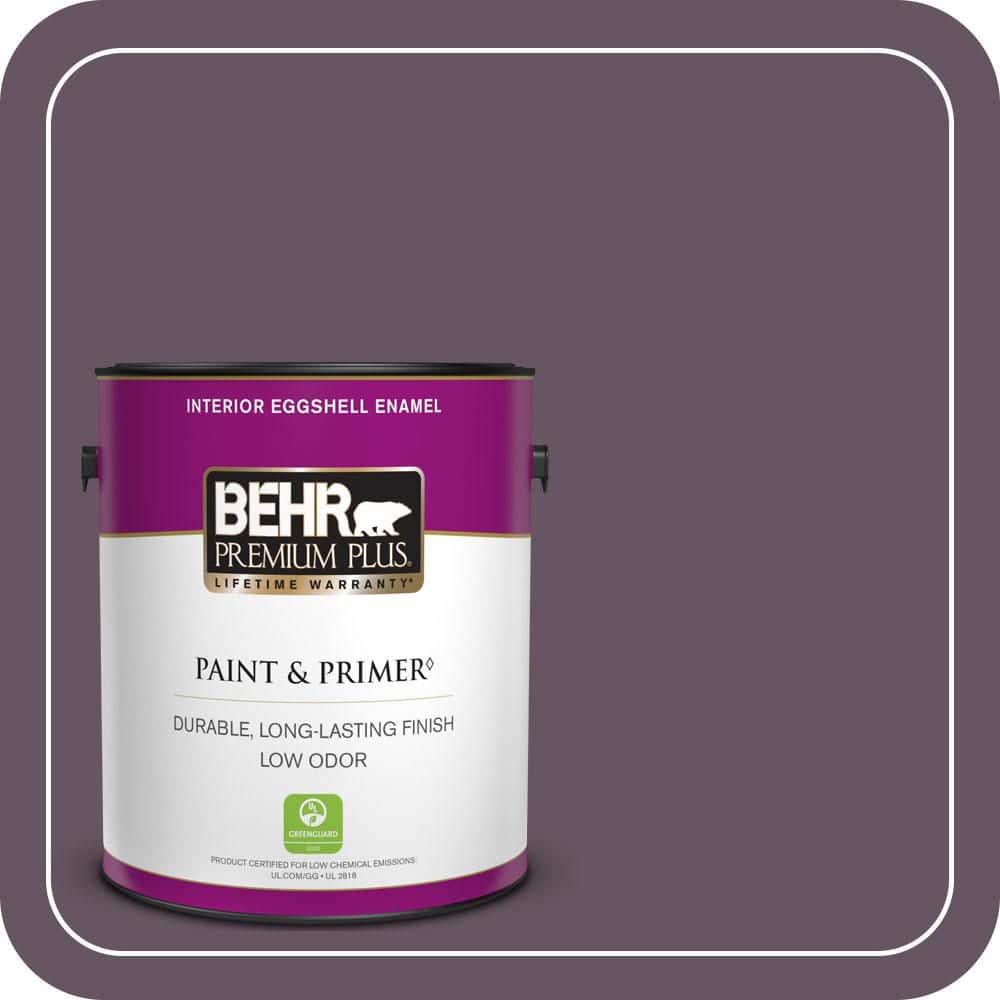 BEHR PREMIUM PLUS 1 gal. #690F-7 Indulgent Eggshell Enamel Low Odor Interior Paint & Primer