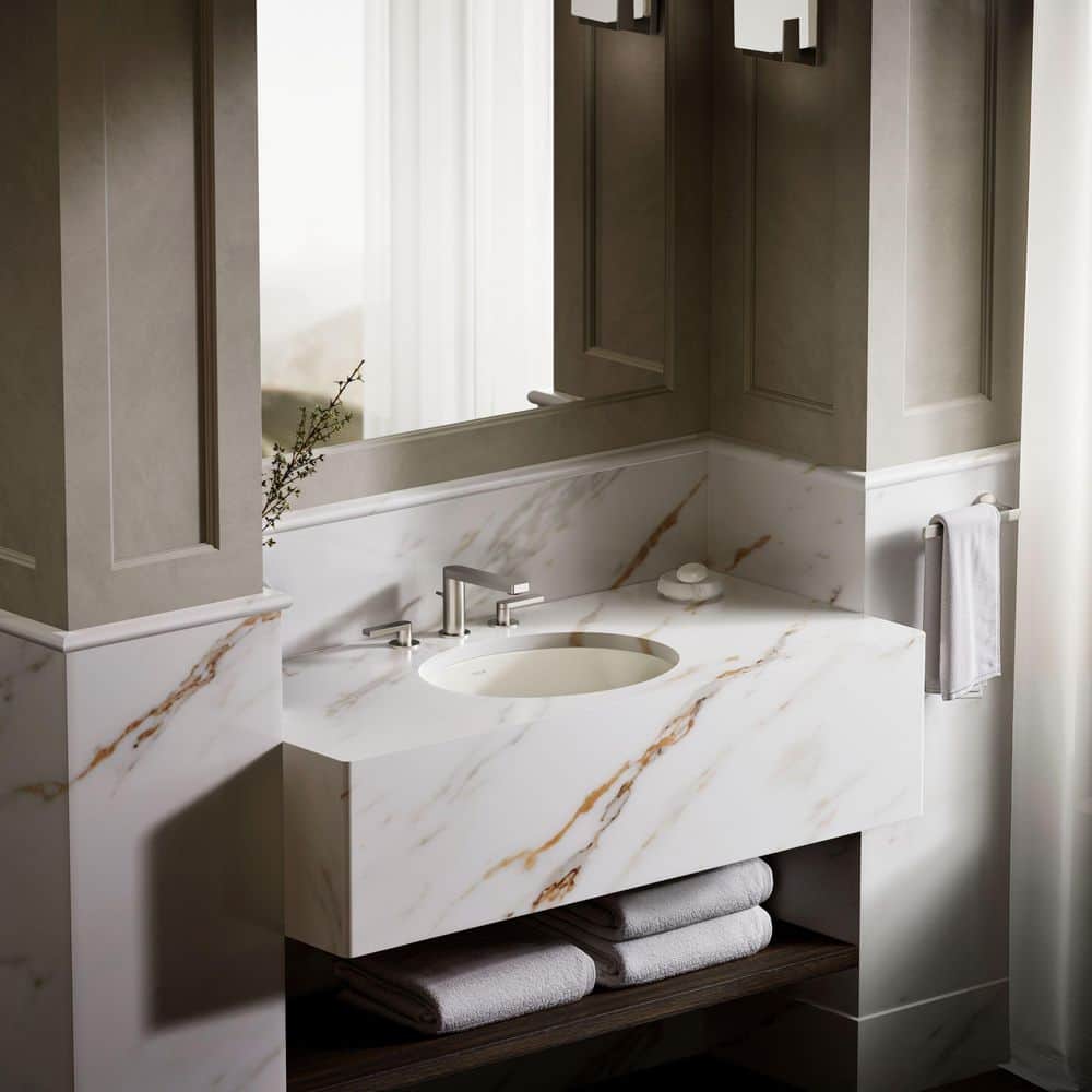 KOHLER Verticyl 14 in. Undermount Bathroom Sink Vitreous China with Drain (4)
