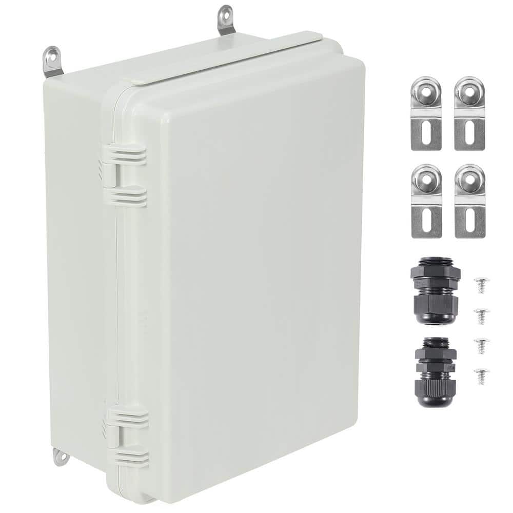 SVOPES Outdoor Electrical Junction Box, 11.81 in. x 7.87 in. x 7.08 in. ABS Enclosure with Hinged Cover, Stainless Steel Latch (1)