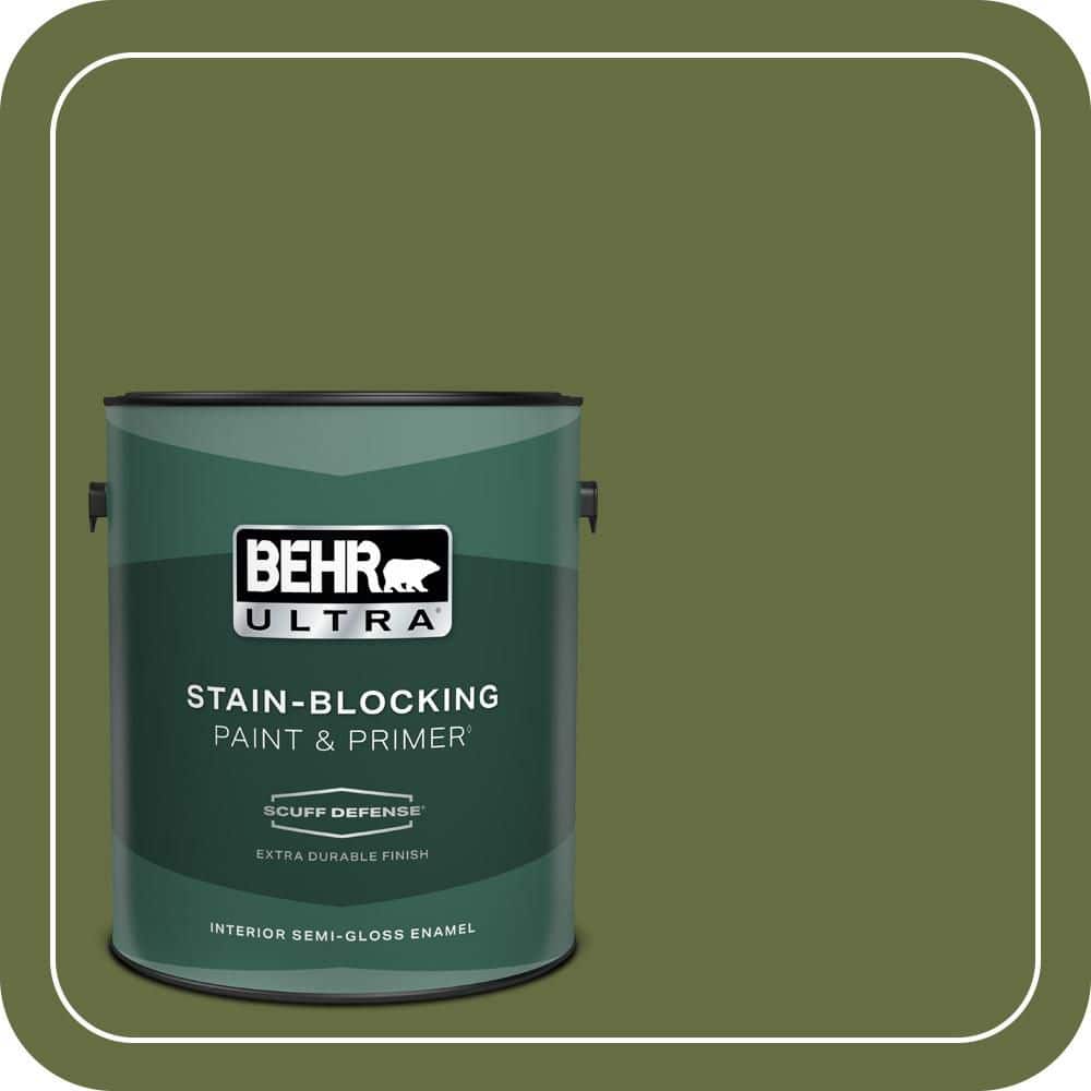 BEHR ULTRA 1 gal. #MQ6-62 Coconut Grove Extra Durable Semi-Gloss Enamel Interior Paint & Primer