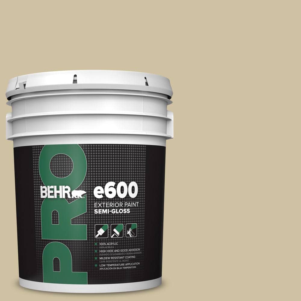 BEHR PRO 5 gal. #S330-3 Seasoned Salt Semi-Gloss Exterior Paint