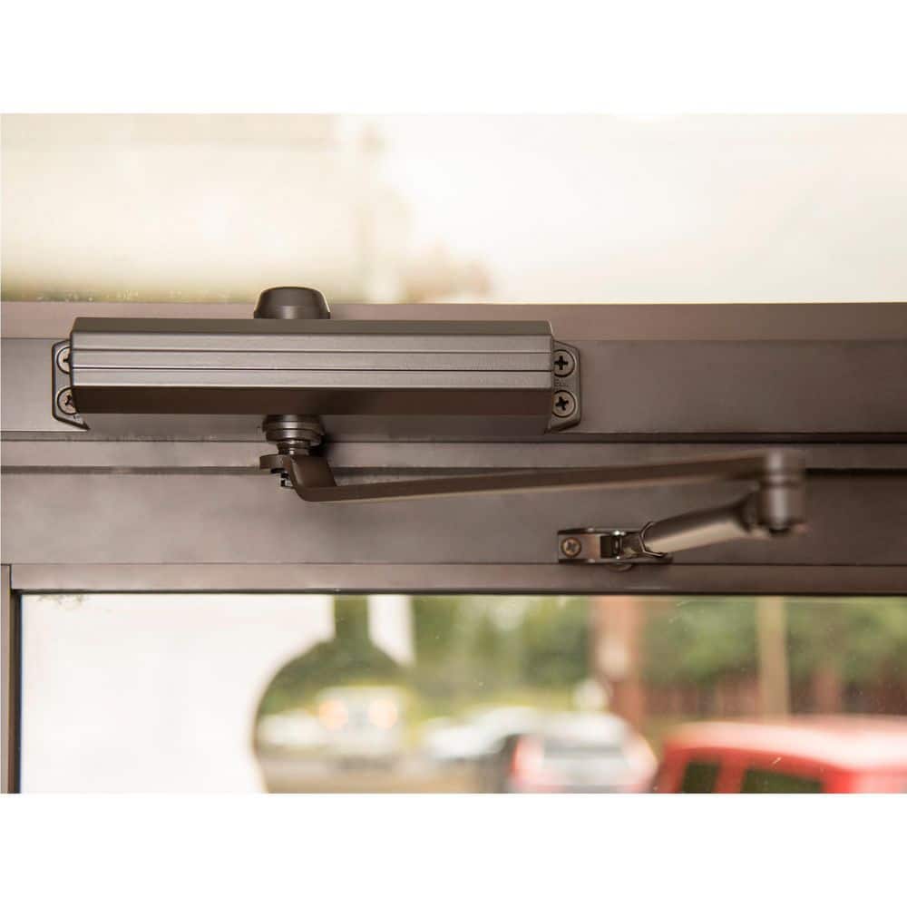 Global Door Controls Standard Streamline Commercial ADA Grade 1-Door Closer in Duronodic with Adjustable Spring Tension - Sizes 1-4 (2)