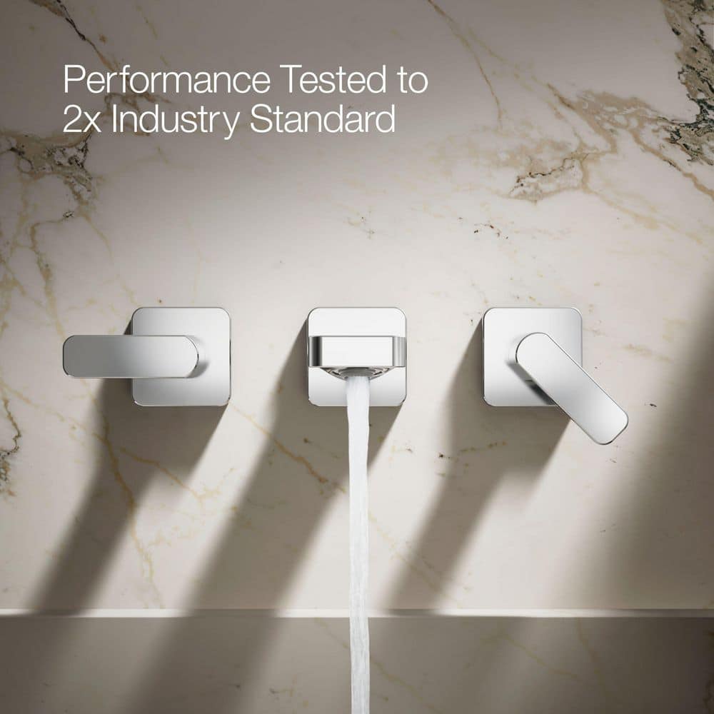KOHLER Parallel 1.2 GPM Wall-Mount Bathroom Sink Faucet Trim in Polished Chrome (3)
