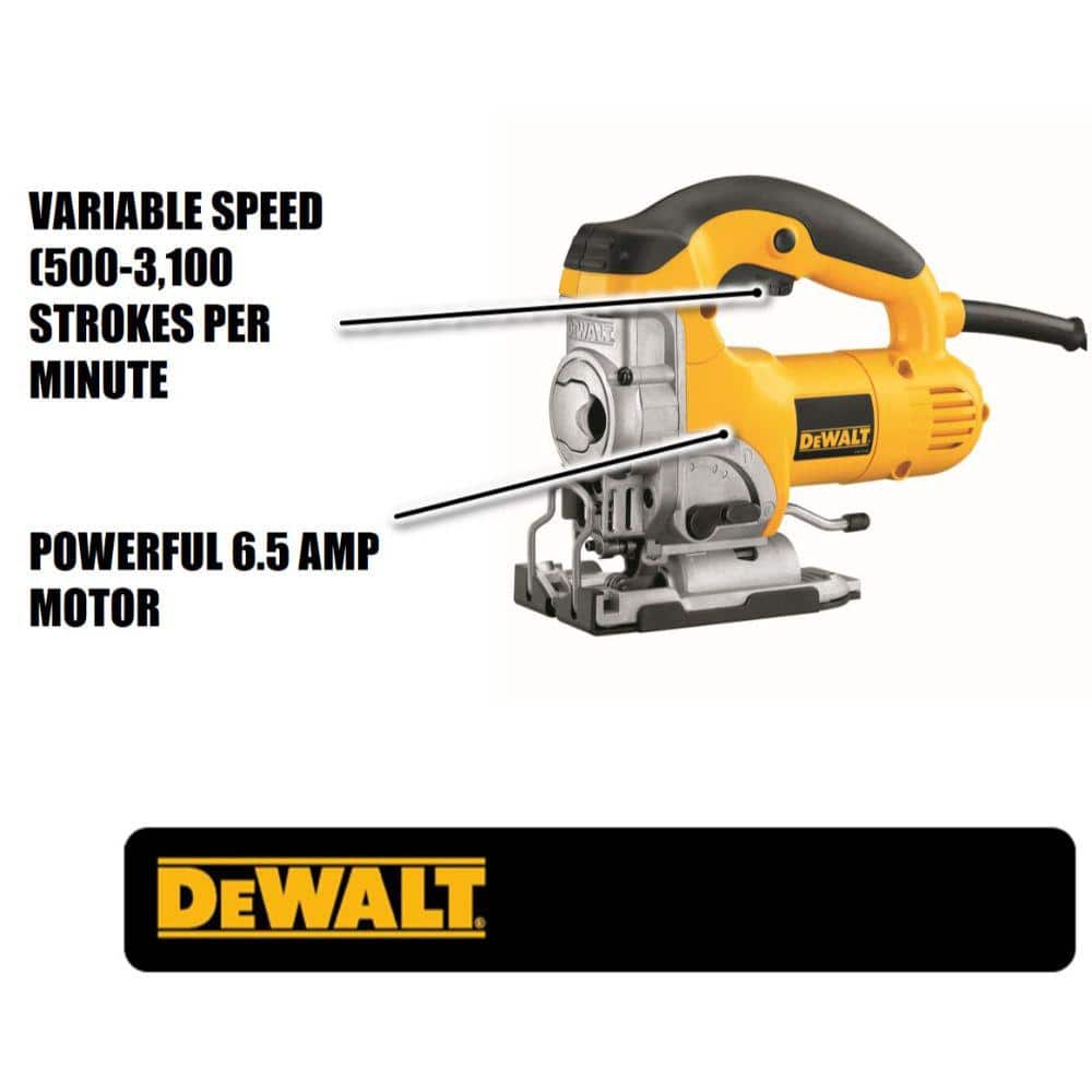 DEWALT 6.5 Amp Corded Variable Speed Jig Saw Kit with Kit Box (3)