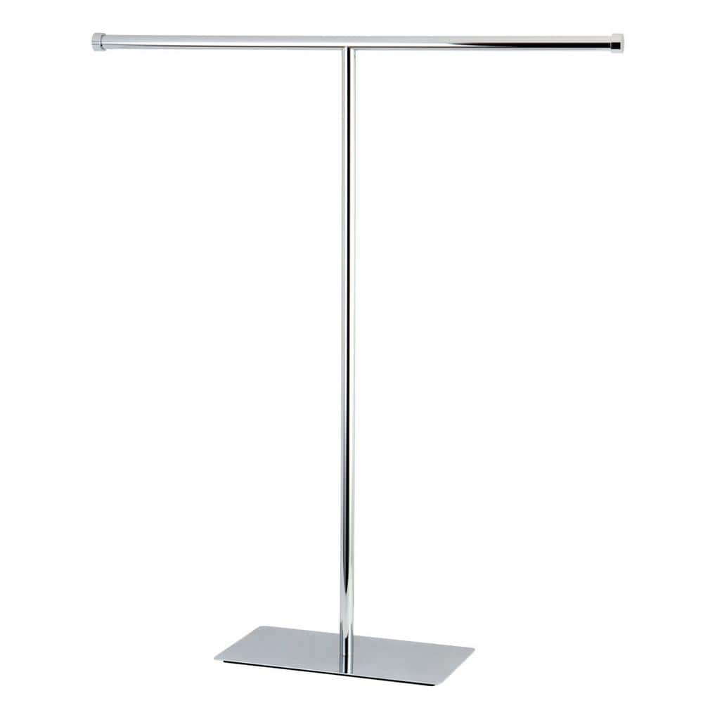 Kingston Brass Claremont T-Shape 1-Bar Towel Rack in Polished Chrome