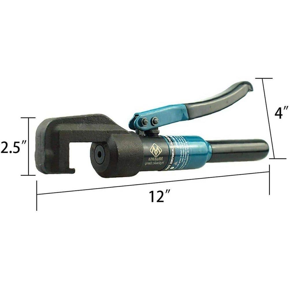 Afoxsos Hydraulic Crimper for 1/8 Stainless Steel Cable Railing Kit with Wire Cutter Ergonomic Handle High-Strength Steel (2)