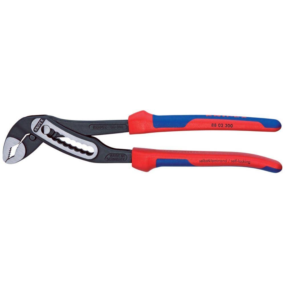 KNIPEX Heavy Duty Forged Steel 12 in. Alligator Pliers with 61 HRC Teeth and Multi-Component Comfort Grip (1)