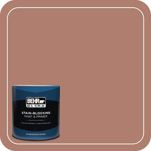 BEHR ULTRA 1 qt. #PPU2-11 Mars Red Satin Enamel Exterior Paint & Primer (2)