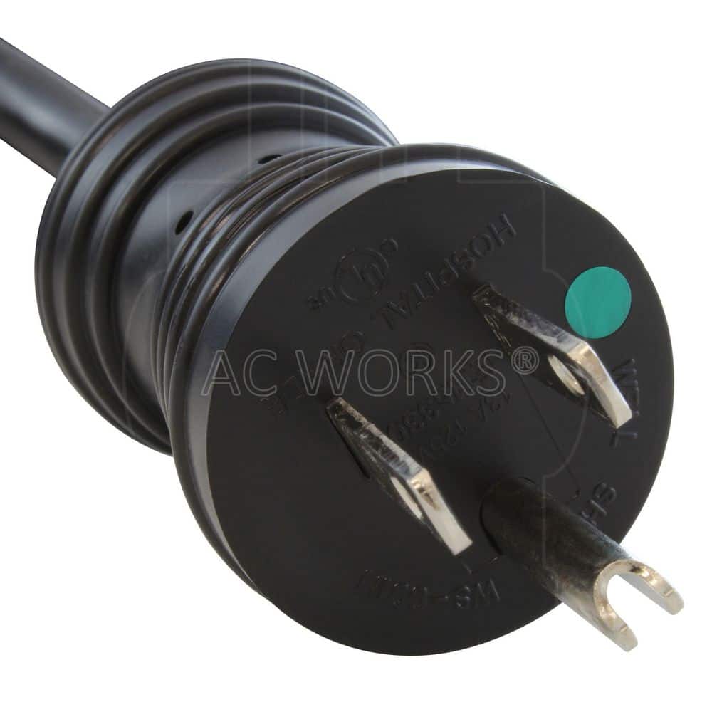 AC WORKS 12 ft. 13A 16 / 3 Indoor Medical Grade Power Cord With IEC C13 Connector in Black (3)