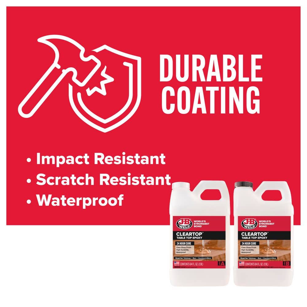J-B Weld ClearTop 128 fl. oz. Pour-On Epoxy (3)