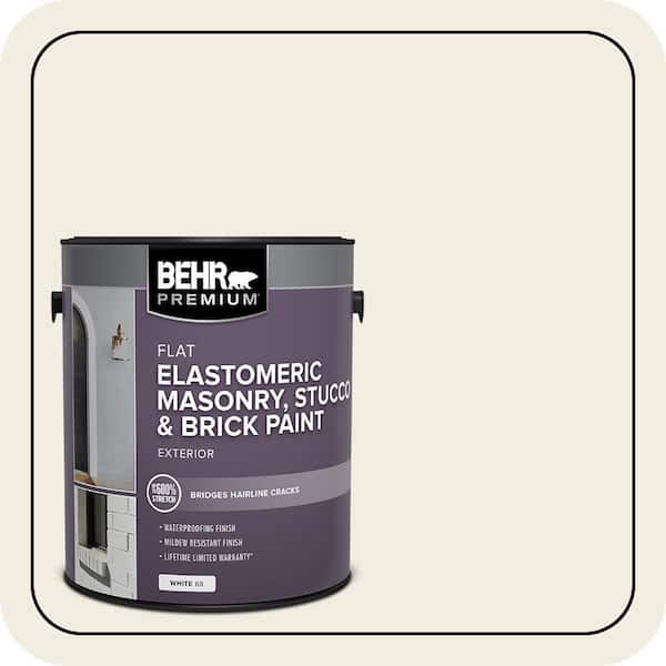 BEHR PREMIUM 1 gal. #12 Swiss Coffee Elastomeric Masonry, Stucco and Brick Exterior Paint (2)