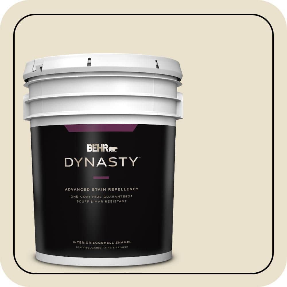 BEHR DYNASTY 5 gal. #PPU8-14 Silky Bamboo Eggshell Enamel Interior Stain-Blocking Paint & Primer