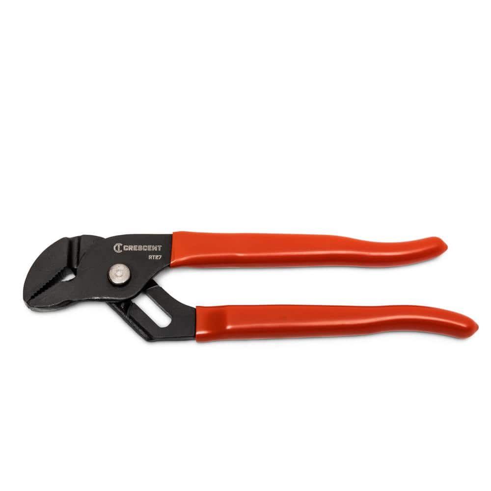 Crescent 7 in. Straight Jaw Dipped Handle Tongue and Groove Pliers