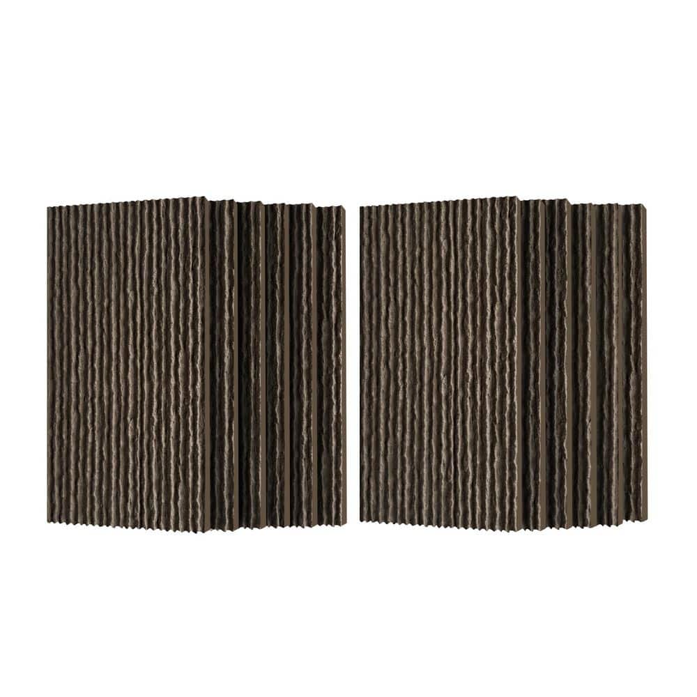 Runesay 8 Pieces 48 in. W x 24 in. L Black PU Decorative Wall Paneling 3D Faux Stone Siding Panel (1)