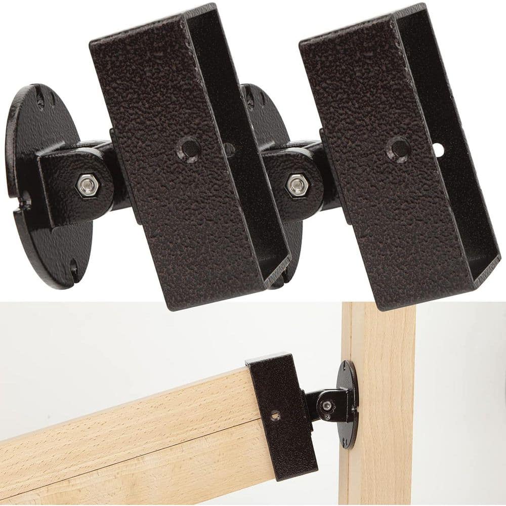 Afoxsos Swivel Rail Connector Bracket Aluminium Alloy 3.6x1.6 Angled Handrail Balusters Support Mount for Deck Fence 2 Set (1)