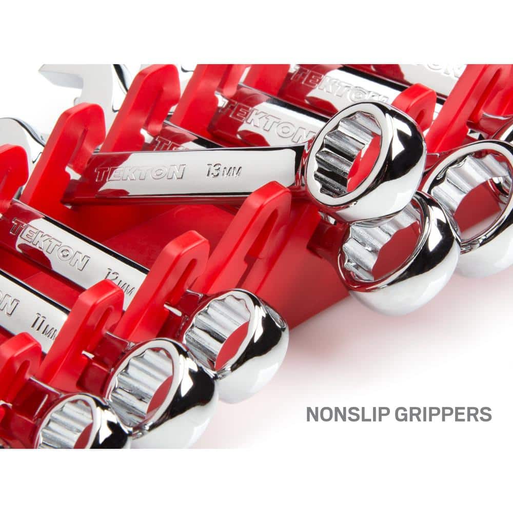 TEKTON 2.3 in. 12-Tool Store-and-Go Stubby Wrench Rack Keeper in Red (3)